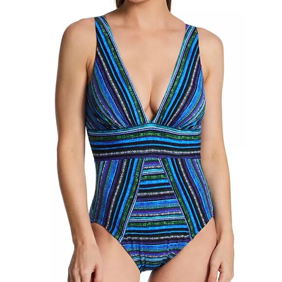 Miraclesuit Veranda Odyssey One Piece Swim Suit 14 NWT - Picture 1 of 3